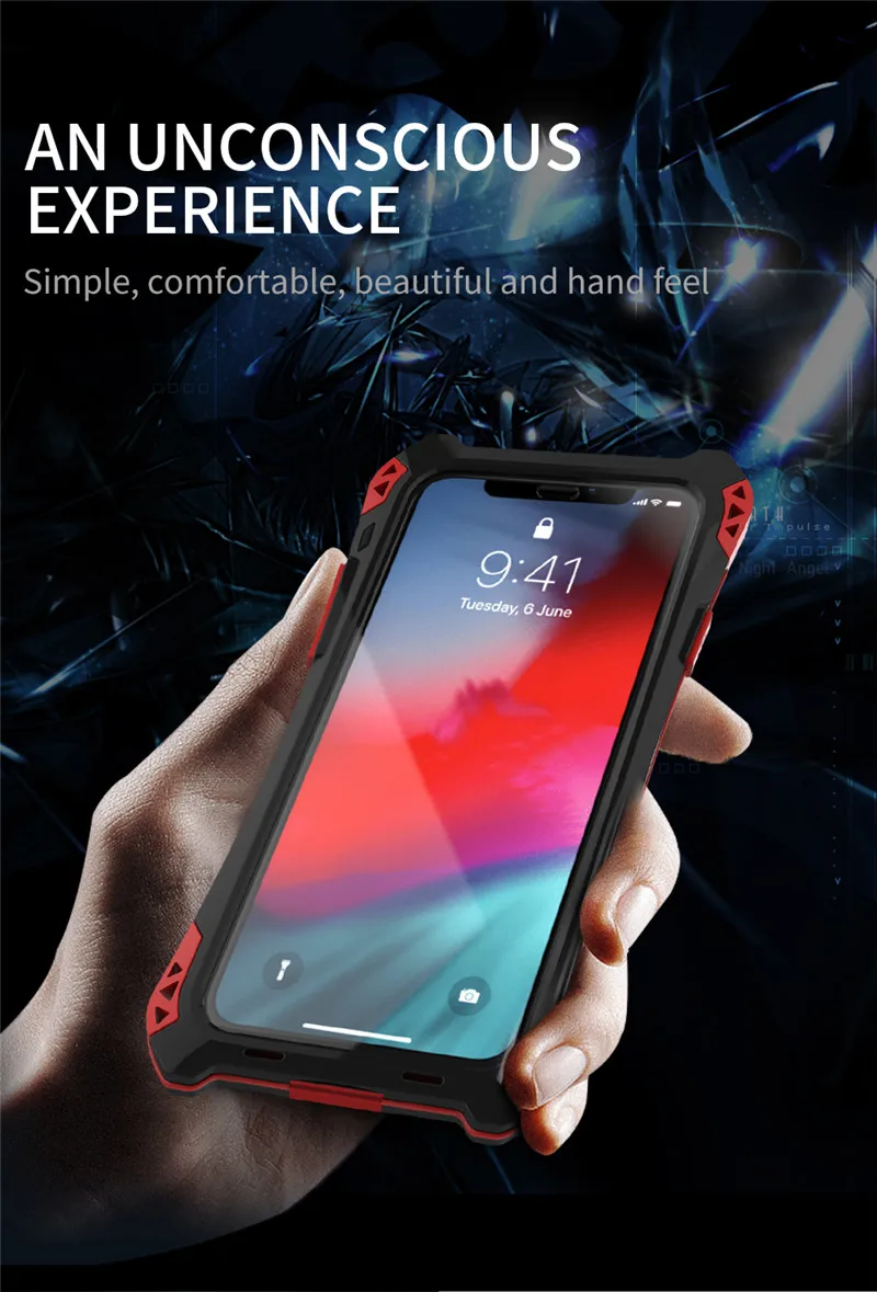 R-JUST противоударный Броня чехол для телефона Apple iphone 11 Pro Max X 8 7 6Plus 5 5S Роскошные жесткие чехлы для iphone XS XR XS Max Coque