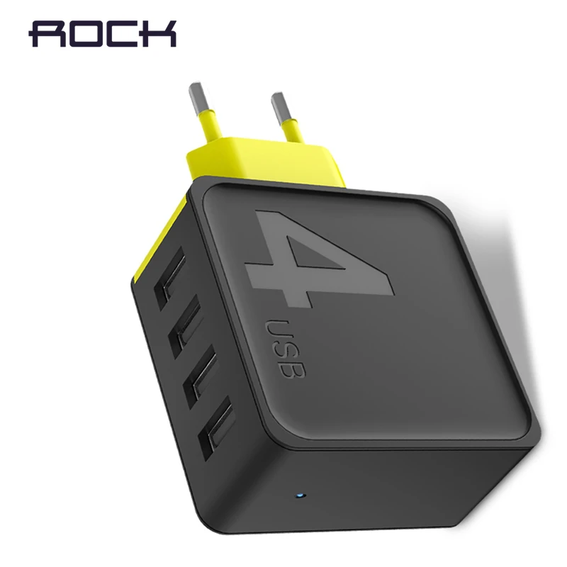 ROCK мобильный телефон зарядное устройство 5V1A 5V2.4A 5V4A универсальное USB для