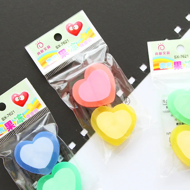 Ластик мило Любовь три мерное моделирование ластик gommes фантазия Световой желе