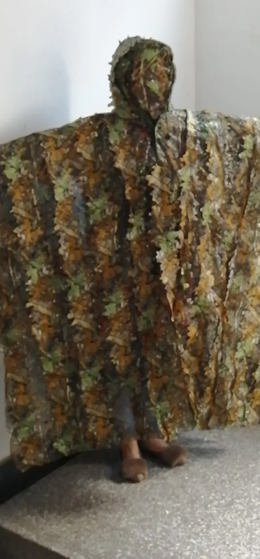 Пончо с листьями джунгли ghillie Костюмы охотничий камуфляж 3D бионический лист Yowie сетка для охоты добавить uttons более удобный