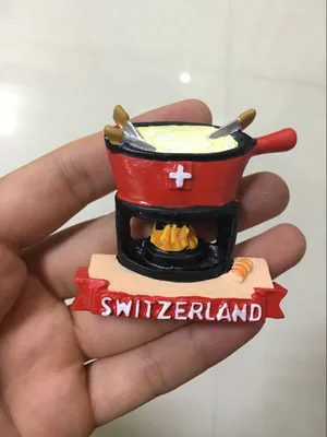 Swiss switzerland имитация еды сырный горшок особенности путешествия наклейки на