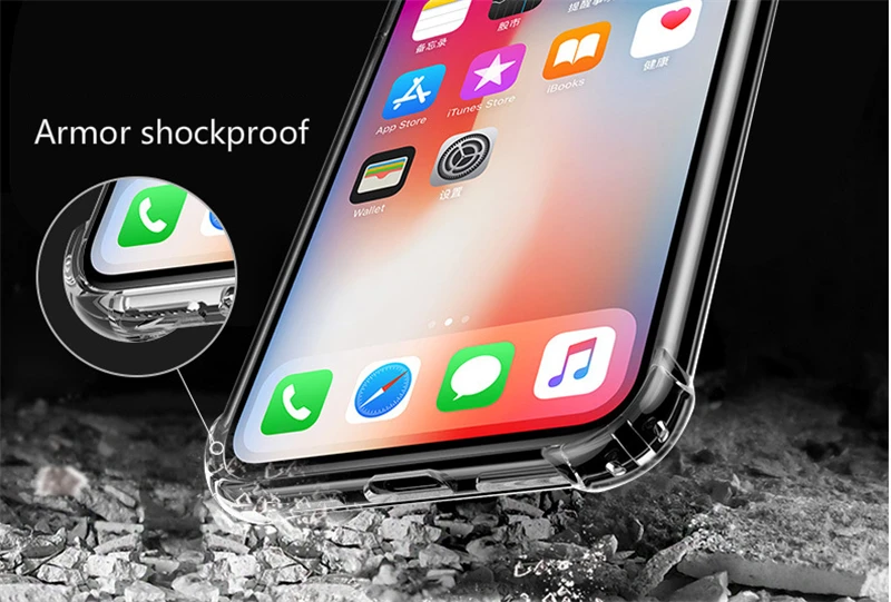 Роскошный силиконовый прозрачный чехол для iPhone 7, 6, 8, 6S Plus, мягкая силиконовая прозрачная задняя крышка из ТПУ для iPhone X, XS чехол для MAX XR