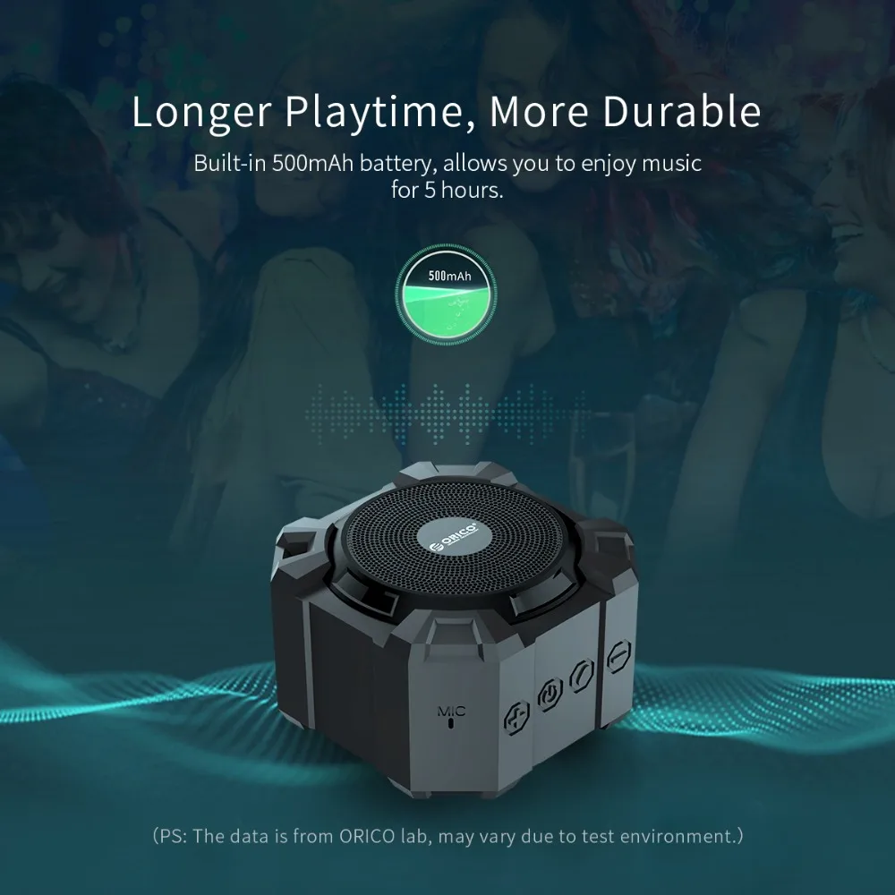 Уличный Портативный беспроводной Bluetooth динамик ORICO водонепроницаемый Мощный