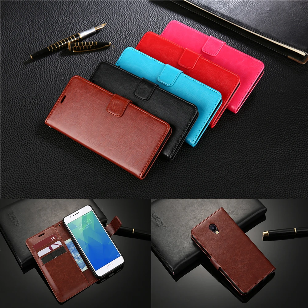 Кожаный чехол книжка для Meizu M3 M5 M6 Note M5S U10 U20 M3S M6S E MX3 MX4 MX5 MX6 Pro 5 6 M5C Pro7 Plus M15 Lite