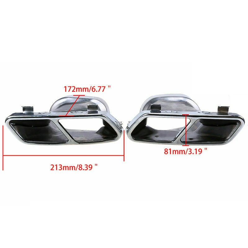 2 шт. автомобиль с двойным отверстием выхлопная труба глушитель для Mercedes Benz W164 W221