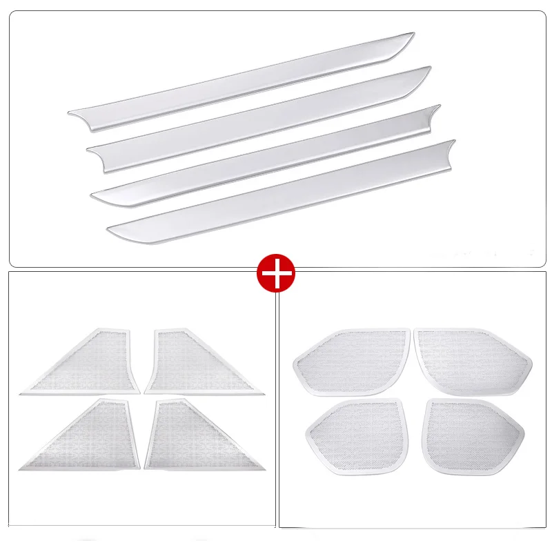 

Car Aluminum Alloy Door Speaker Cover Panel Trim Decorative Strip Sticker for Land Rover Range Rover Velar 2017 2018 Car Styling