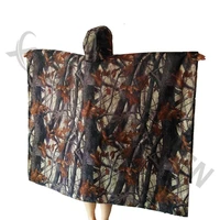 3in1 outdoor military travel camouflage poncho backpack rain cover wear waterproof mat awning hunting camping hike mats