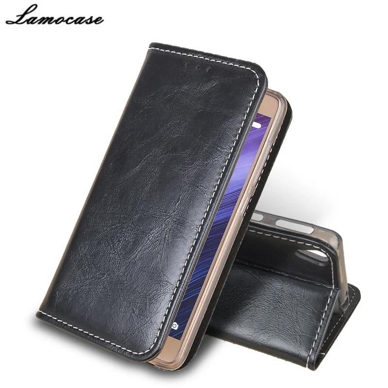 Lamocase для Sony E5 Case Роскошный кожаный чехол Xperia F3311 F3313 откидная крышка с кошелек