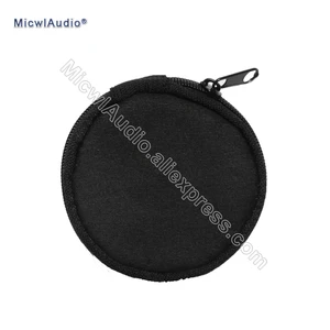 Small Bag for the Earphone Circle Easy to Carry Zippered Bag