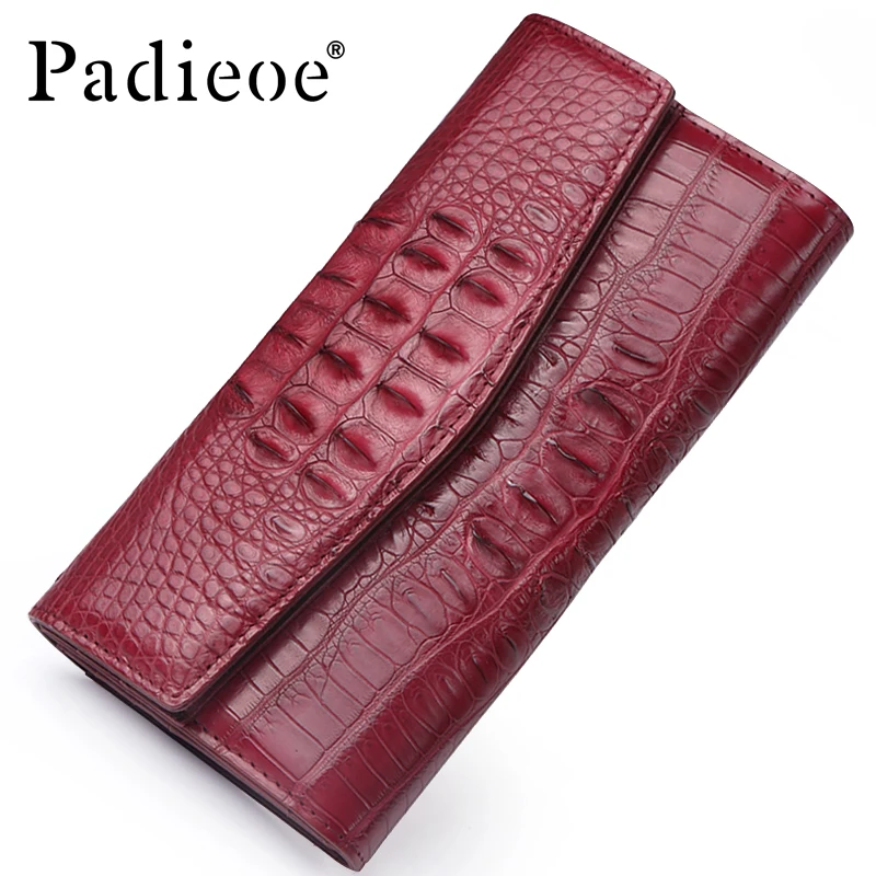 Padieoe clutch luxury leather womens wallets and purses small long zipper Simple fashion ladies bag | Багаж и сумки