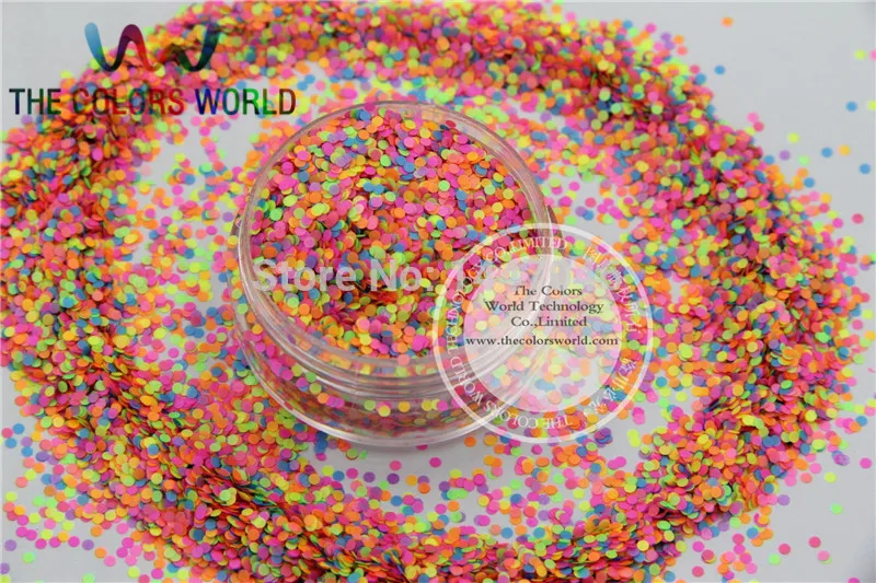 Неоновые цвета стойкие к растворителям блестки в форме диско для лака ногтевого