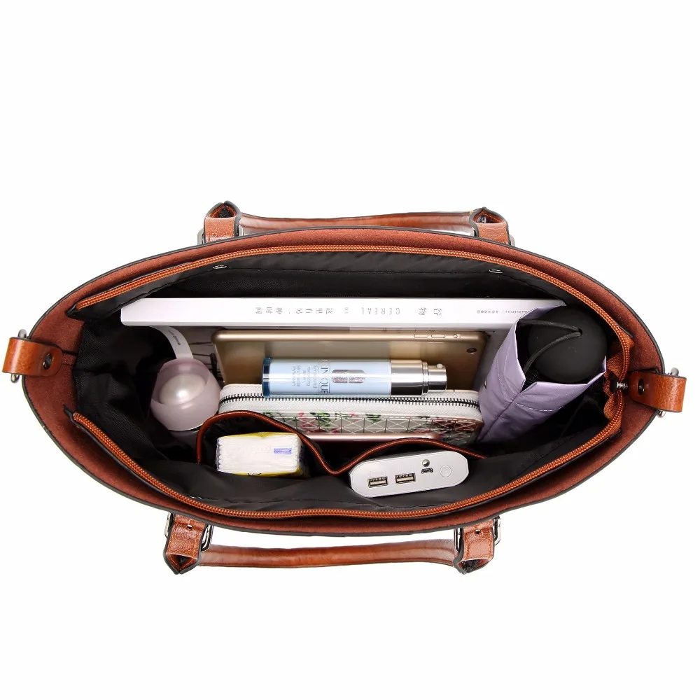 Ursfur женские сумки на плечо Элитный бренд Урожай Tote искусственная кожа crossbody tophandle