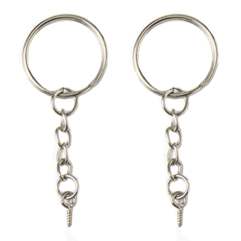 Брелок с винтовыми контактами для глаз 20 шт. разъемное кольцо ключей