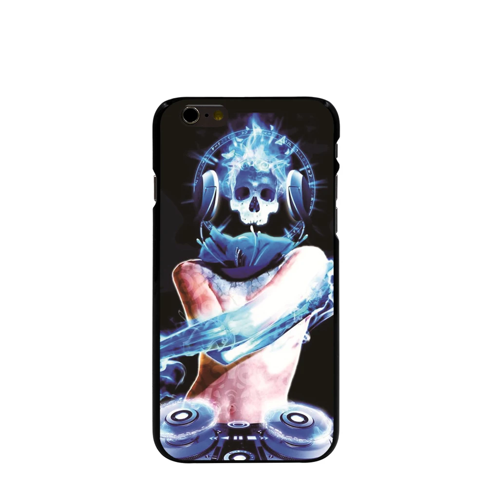 07556 Dj мелодия жесткий черный сотовый телефон чехол для iPhone 4 4S 5 5S 5C 6 S плюс SPlus |