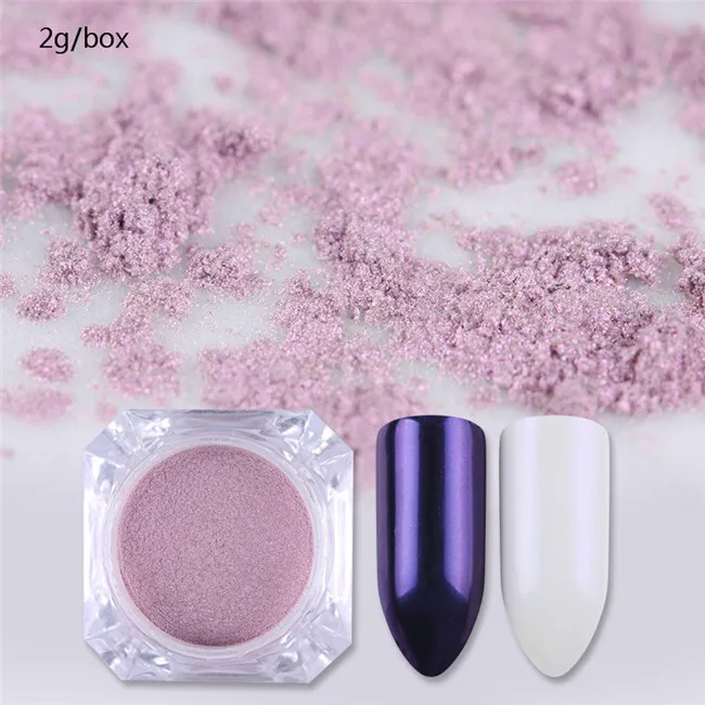 pink2 1 коробка жемчужная раковина зеркало для ногтей Пудра с эффектом блеска DIY хамелеон лак для ногтей искусство хром пигмент пыли Маникюр украшения для УФ-гель для ногтей - Цвет: pink2