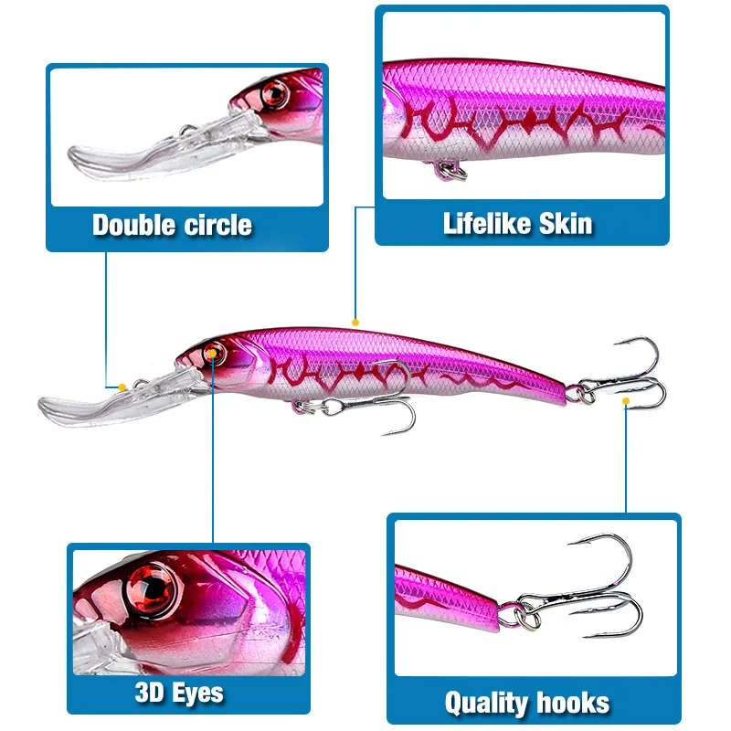 Angler Expert 8 шт./лот блесна рыболовные приманки большие воблеры 16 5 см 29 г Crankbait Peche Bass