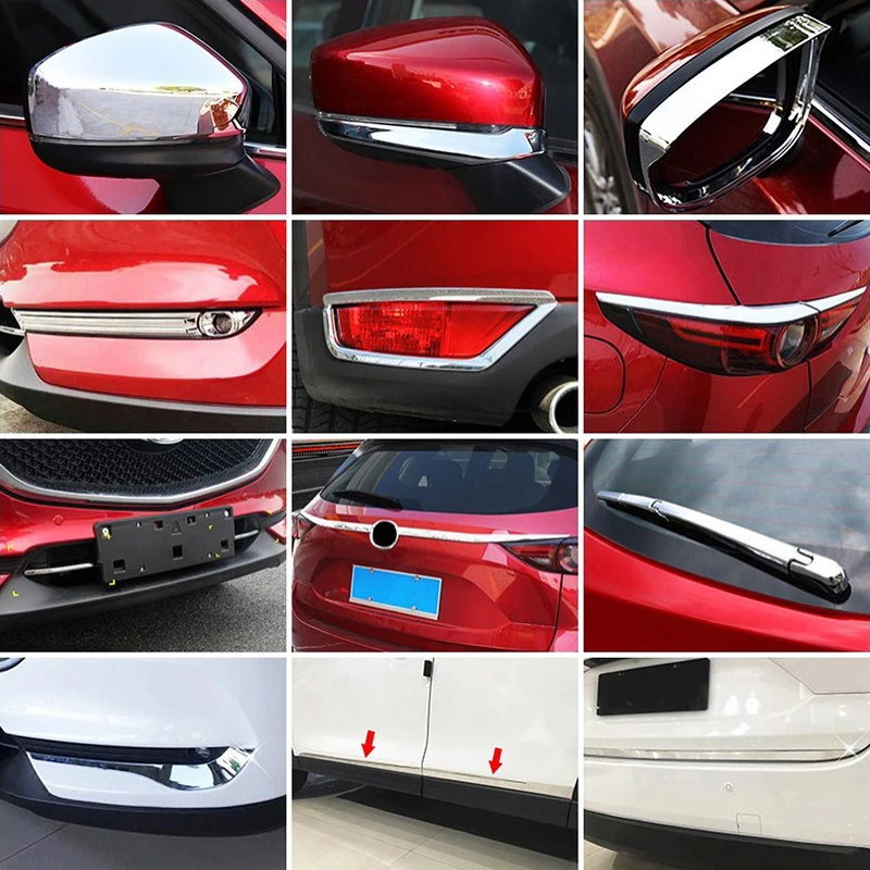 Для Mazda CX-5 CX5 KF хромированный передний задний противотуманный светильник, задний светильник, накладка на боковое зеркало, украшение для автомобиля