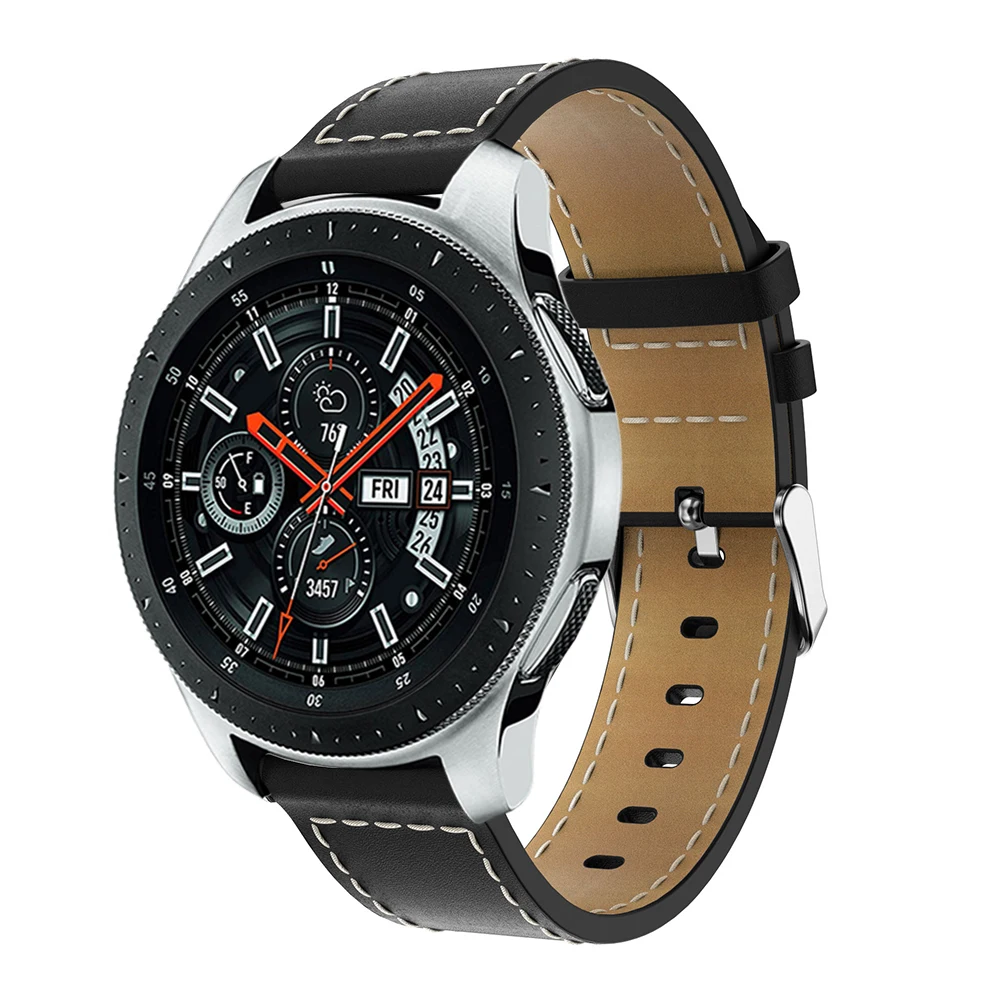 Ремешок кожаный для Samsung Galaxy Watch 46 мм спортивный умный Браслет Для S3 Frontier Classic 22