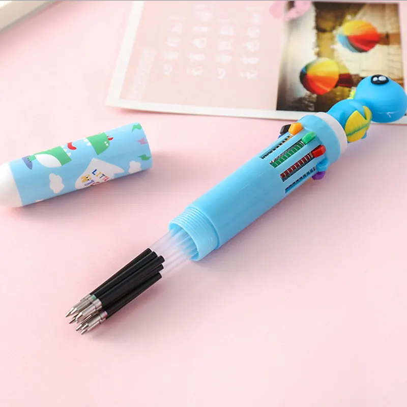 1 креативная шариковая ручка с единорогом 10 цветов канцелярские принадлежности