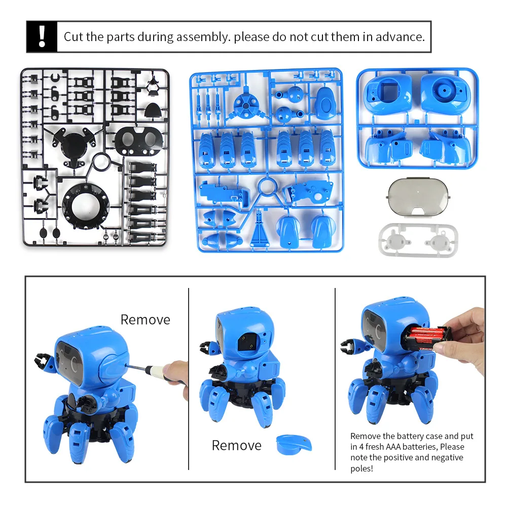 Children Creative Toys Intelligent Induction Robot DIY Assembled Electric Follow with Gesture Sensor Obstacle Avoidance | Игрушки и