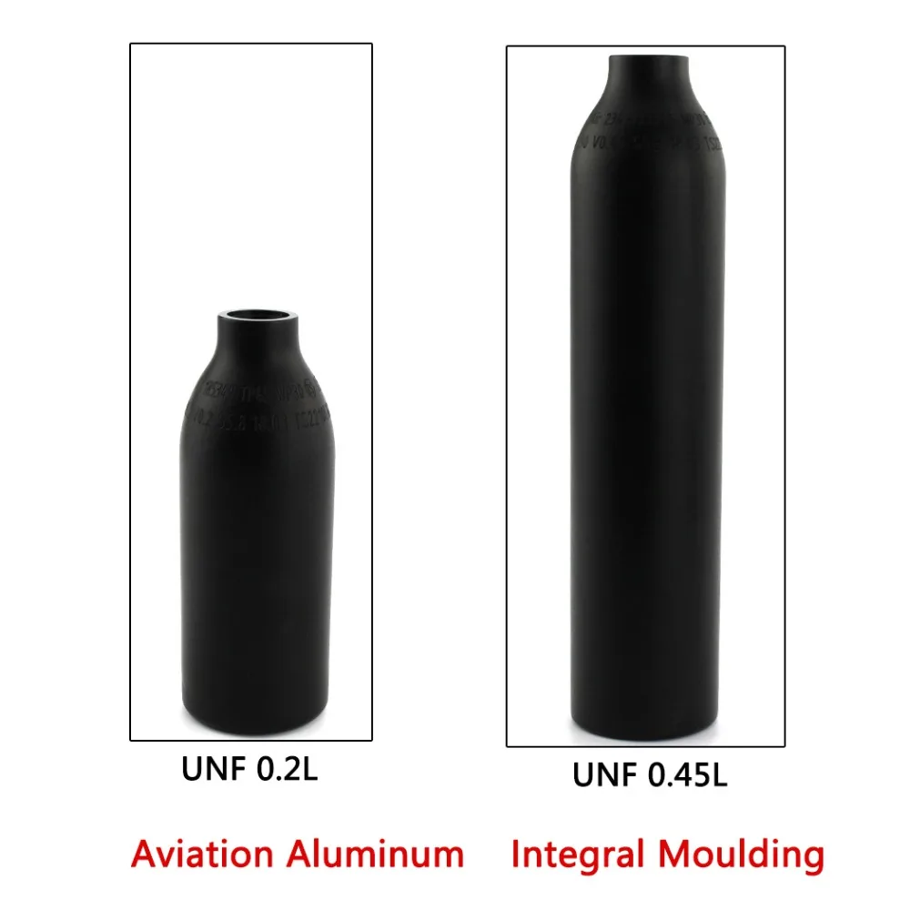 PCP Пейнтбол Airforce Airsoft 5/8-18UNF HPA цилиндр 0.2L 200cc воздушная бутылка 6061 из алюминиевого