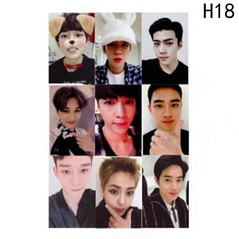 18 Youpop KPOP EXO K M точное Лото завод 3 EX'ACT альбом самодельные бумажные карты K-POP Подпись LOMO фото карта Фотокарта - Цвет: 18