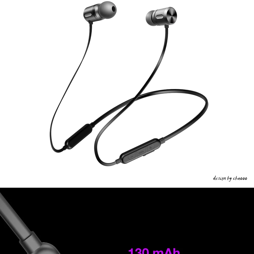CBAOOO BC10 Bluetooth наушники спортивные Беспроводные наушники с шейным ободом стерео гарнитура с микрофоном для телефонов и музыки