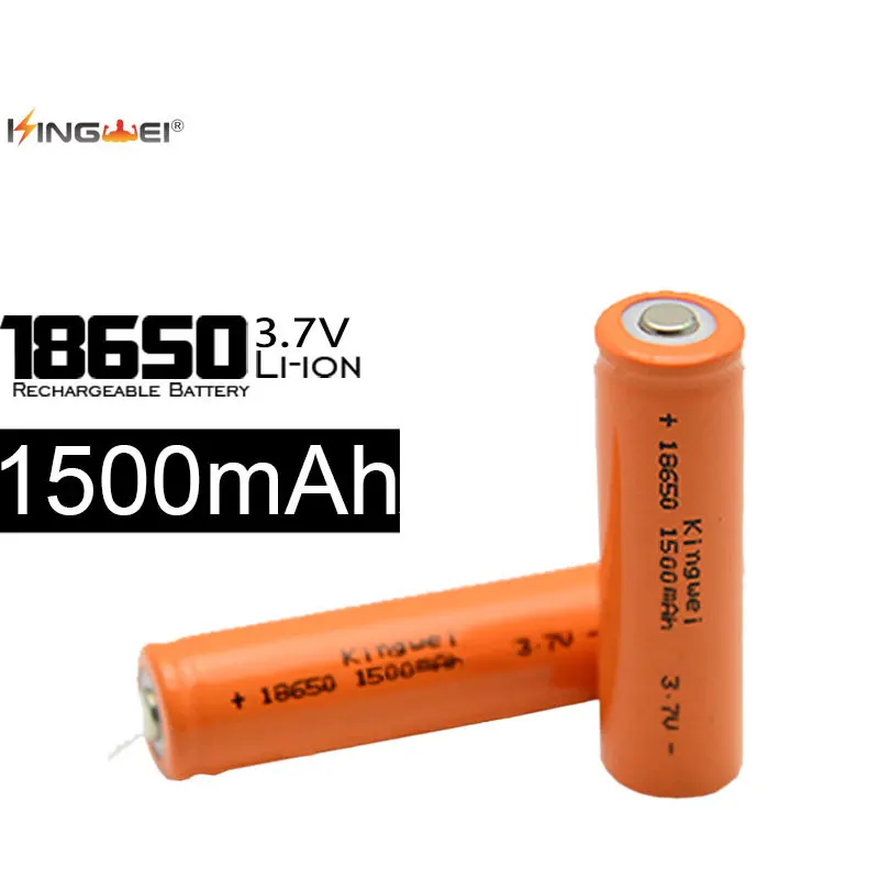 KingWei 2 шт. оранжевый 1500 мАч 18650 экологически чистый аккумулятор NK 803C 3 7 В литий