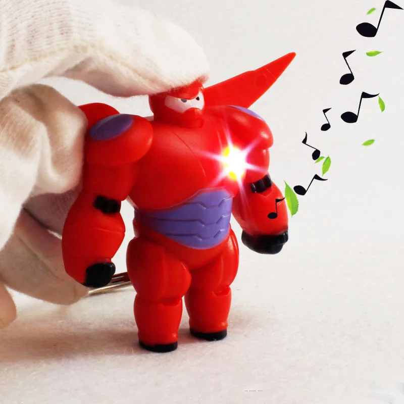 Новинка модная цепочка для ключей Big Hero Baymax светодиодный фонарик фигурки героев