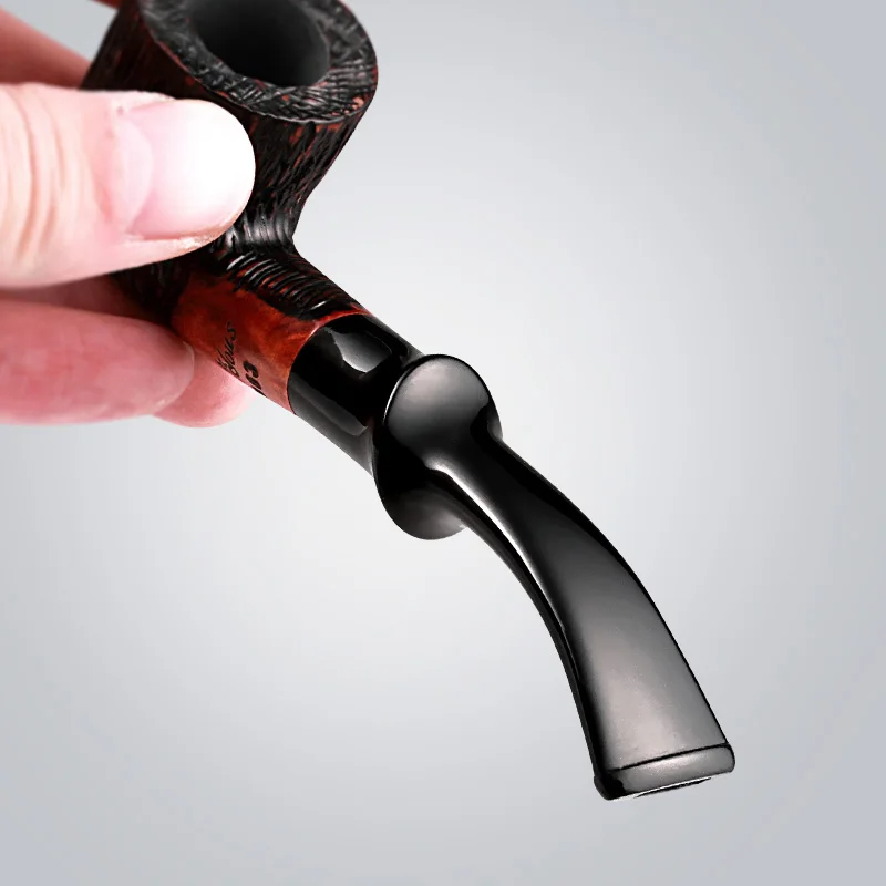 

2020 ADOUS NEW Bruyere cigarette pipes Cigar 9mm Log Handmade Portable Smoking tobacco Gentleman gift cigarette AS963