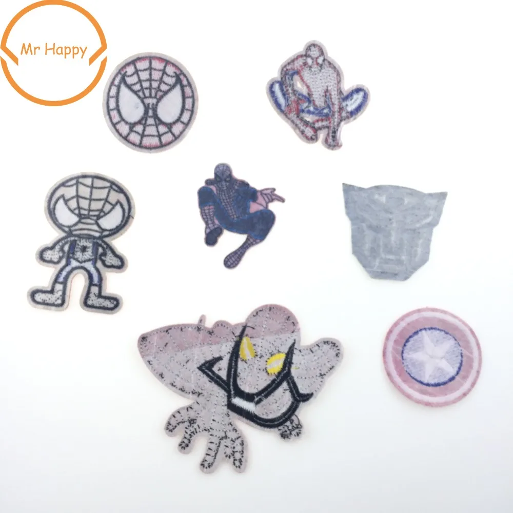 1 шт. вышивка Супергероя человека-паука утюжок на заплатках мультяшная ткань
