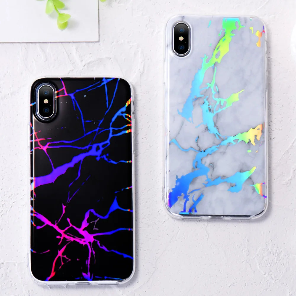 KISSCASE красочный мраморный чехол для iPhone X 7 8 Plus 6s 6 Мягкий силиконовый узорный 5 S