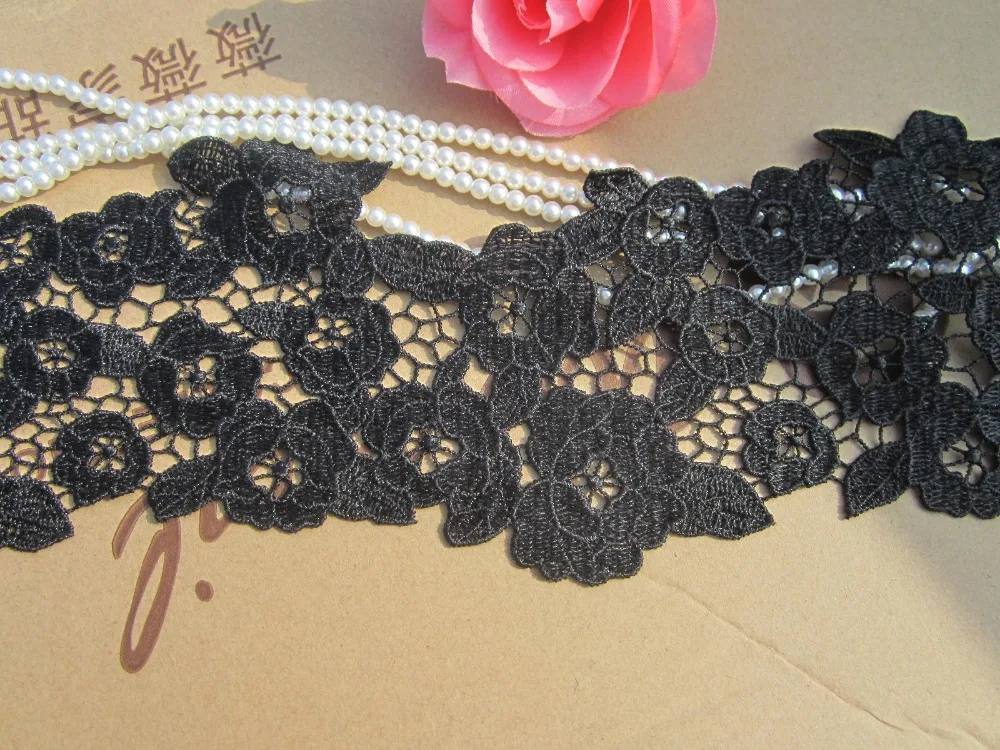 Лента для рукоделия 10 см ширина 2 ярдов/партия) черная Цветочная лента Venise