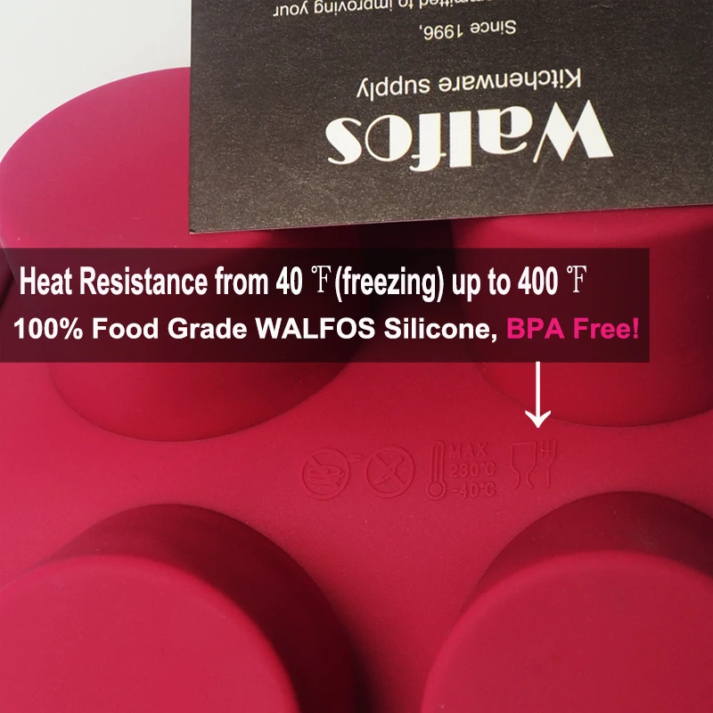 WALFOS 3D Ручная работа круглая форма силиконовая для торта 3 кекса желе-пудинг