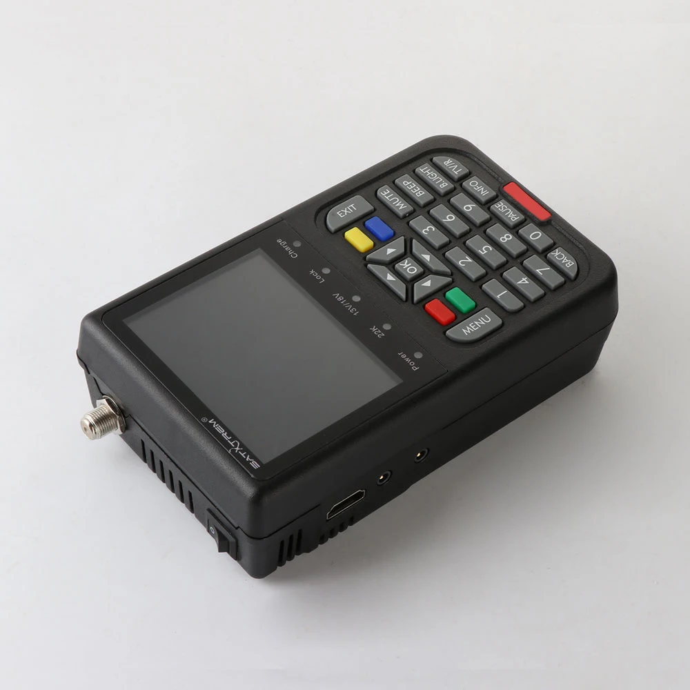 Satxtrem черный V8 Finder DVB-S2 цифровой спутниковый искатель высокой четкости MPEG-4 DVB S2 спутниковый измеритель полный 1080P FTA Sat Finder