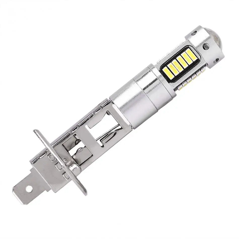 Автомобильный-Стайлинг 1 пара 12 В H1 4014 30SMD светодиодный Белый Автомобильный налобный фонарь ходовой светильник лампа 6500K лампы универсальные аксессуары