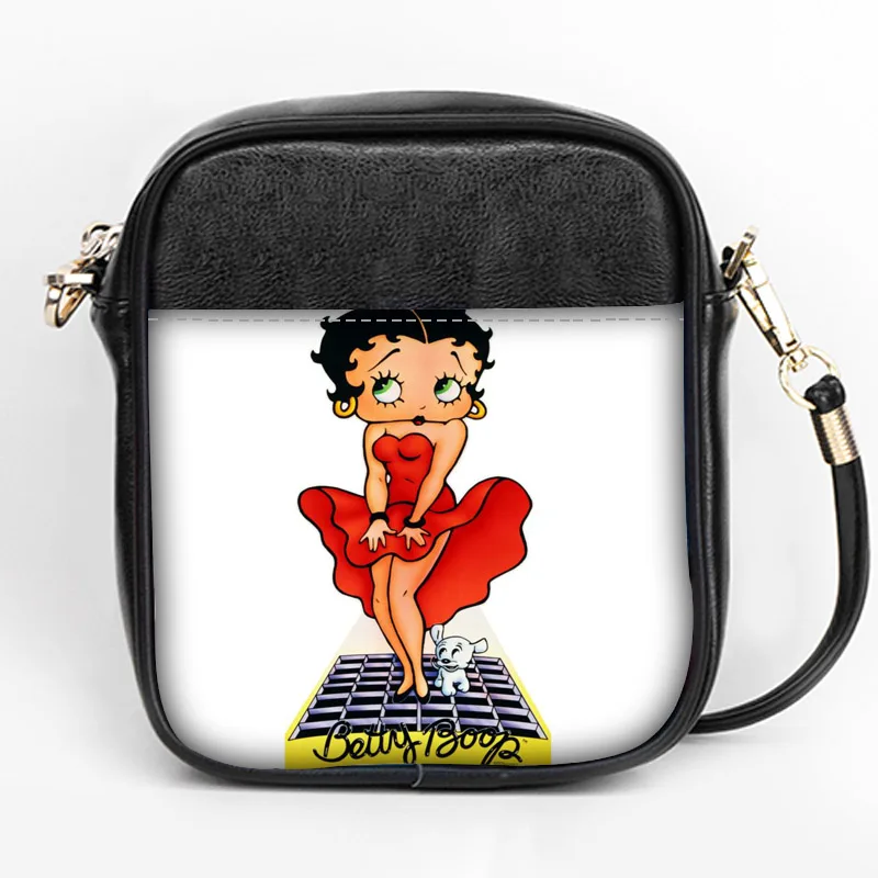 Новая Мода Betty Boop Слинг Сумка на заказ для женщин Слинг сумки на ремне кожа мини девушки Tote вечерние сумки DIY Слинг Сумка - Цвет: 18