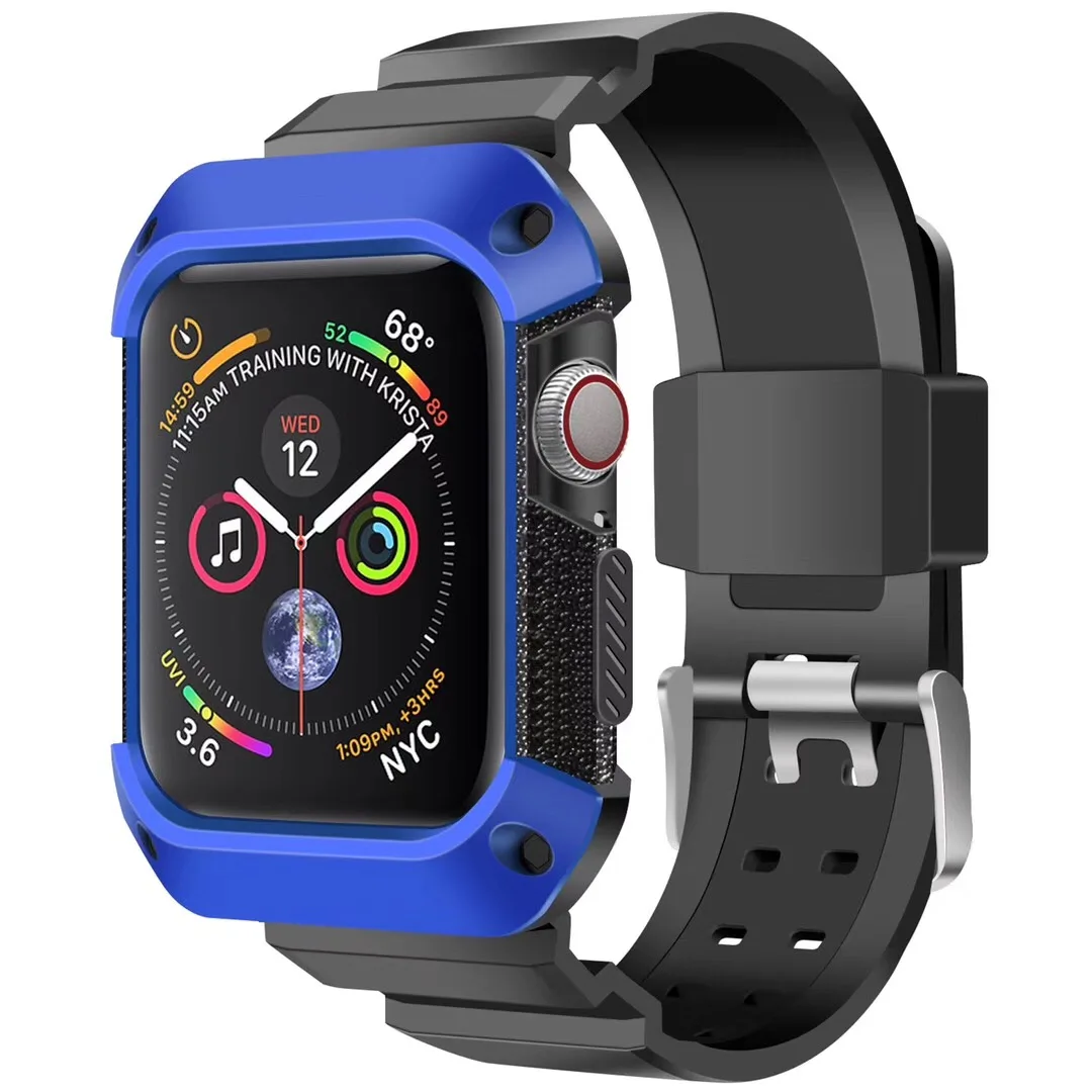 JANSIN полный охват защитный чехол+ ремешок для apple watch Series 4 браслет чехол для apple watch band Series 4 40 мм 44 мм крышка