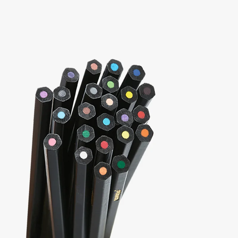 24 цвета s/набор Xiaomi Youpin Bravokids цветной карандаш водорастворимый черный цвет древесины свинец 24 цвета подходит для детской живописи