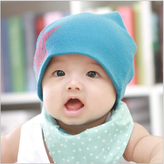 1 шт. детская хлопковая шапка со звездами | Детская одежда и обувь