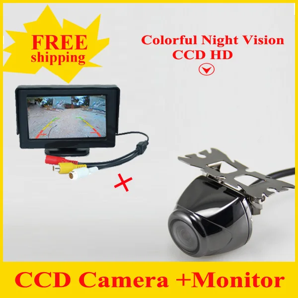 Камера заднего вида HD CCD 2 в 1 + монитор для автомобильного зеркала 4 3 дюйма камера