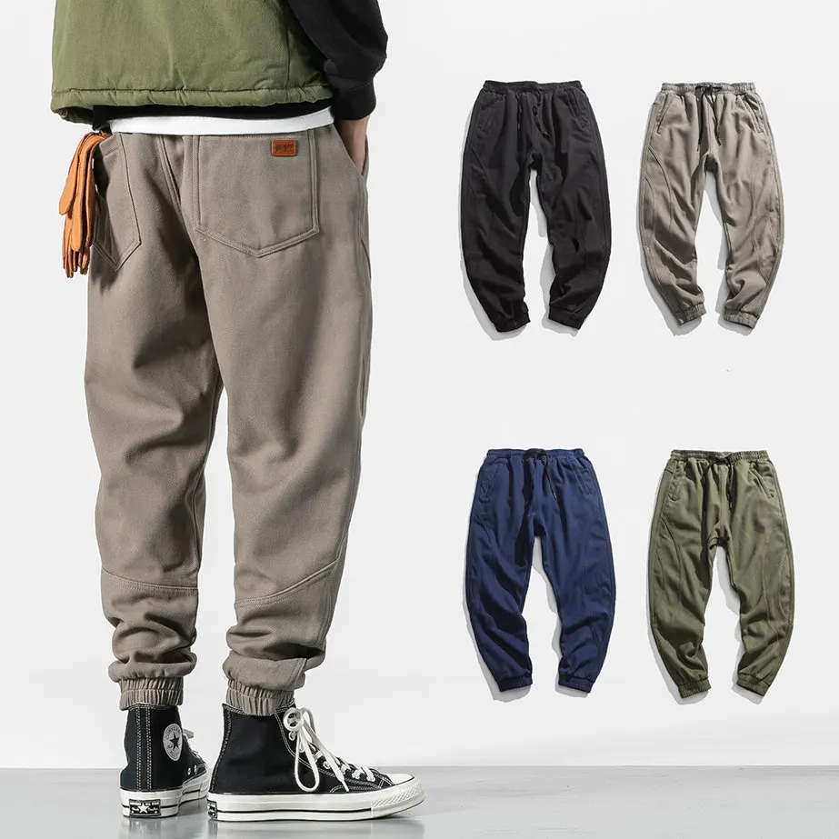 2020 зимний комбинезон для мужчин Jogger теплые уличные повседневные брюки карго хип