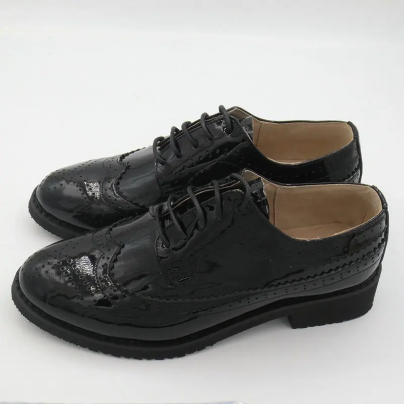 Patent Leather Vintage Oxfords Lace Up White Black Men Oxford Flat Shoes US Size 6-12.5 Comfortable batai | Обувь