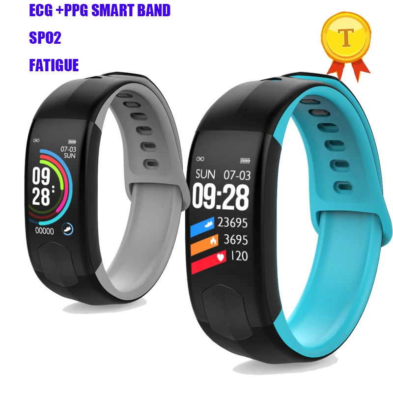 Новый IP67 HR BP spo2 утомляющий браслет монитор сердечного ритма PPG ECG смарт Браслет