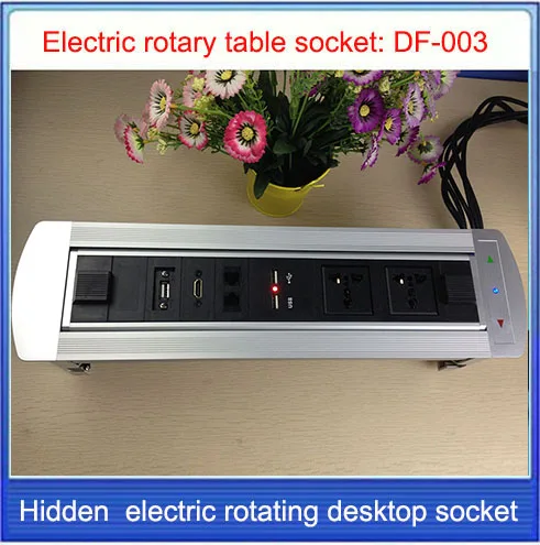 HDMI RJ45 электрическая вращающаяся настольная розетка/Скрытая/Мультимедийная USB