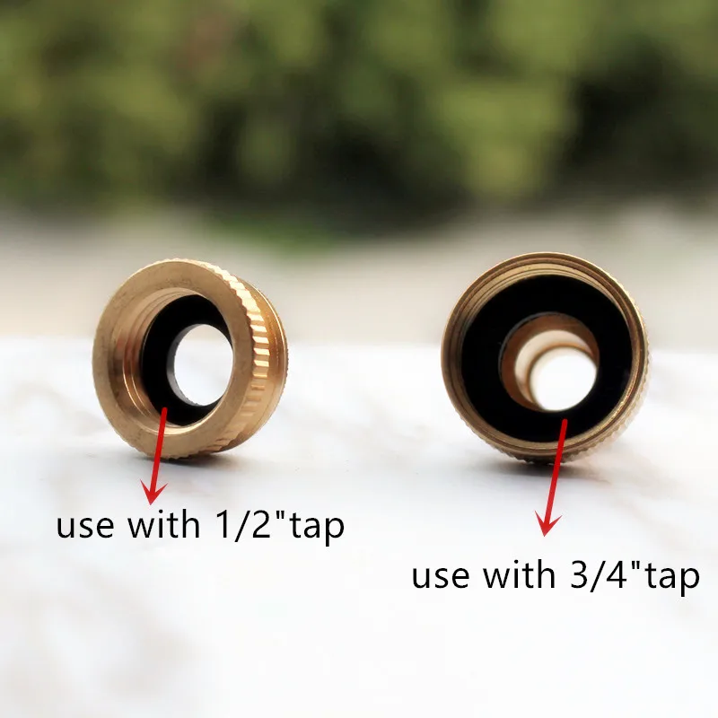5 шт. 1/2 ''3/4'' латунные резьбовые Открытый Универсальный адаптер Нажмите конец шланга фитинги сад принадлежности для полива Шланг коснитесь Conenctor