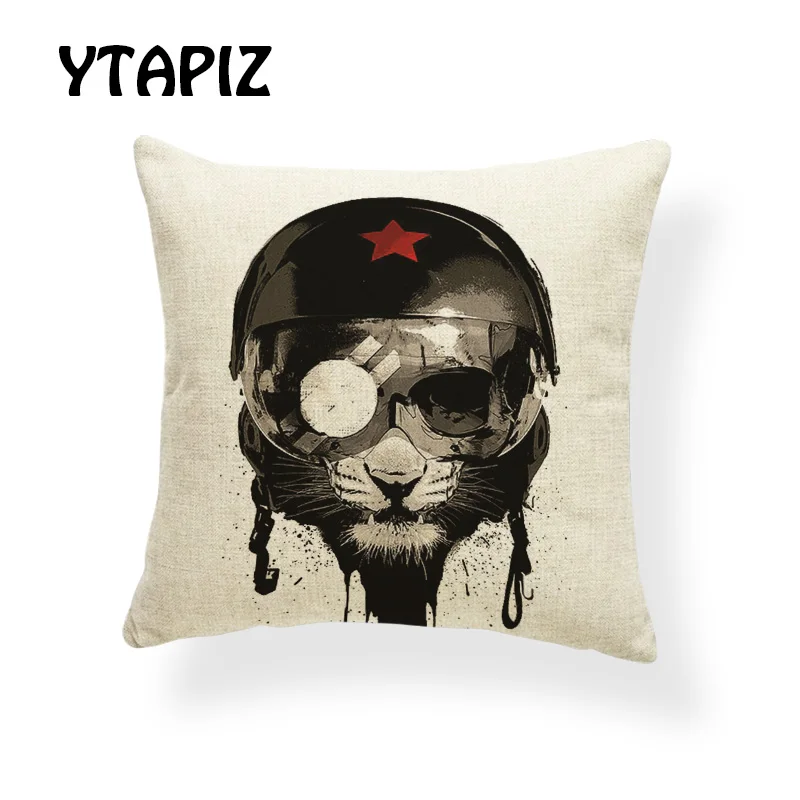 Модные джунгли три животного подушки наборы тигр леопард лев в очках Рождество