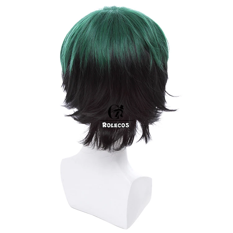 Rolecos аниме My Hero Academy cosplay Izuku Midoriya косплей аксессуары для волос 30 см/11,81 дюймов мужские косплей синтетические волосы
