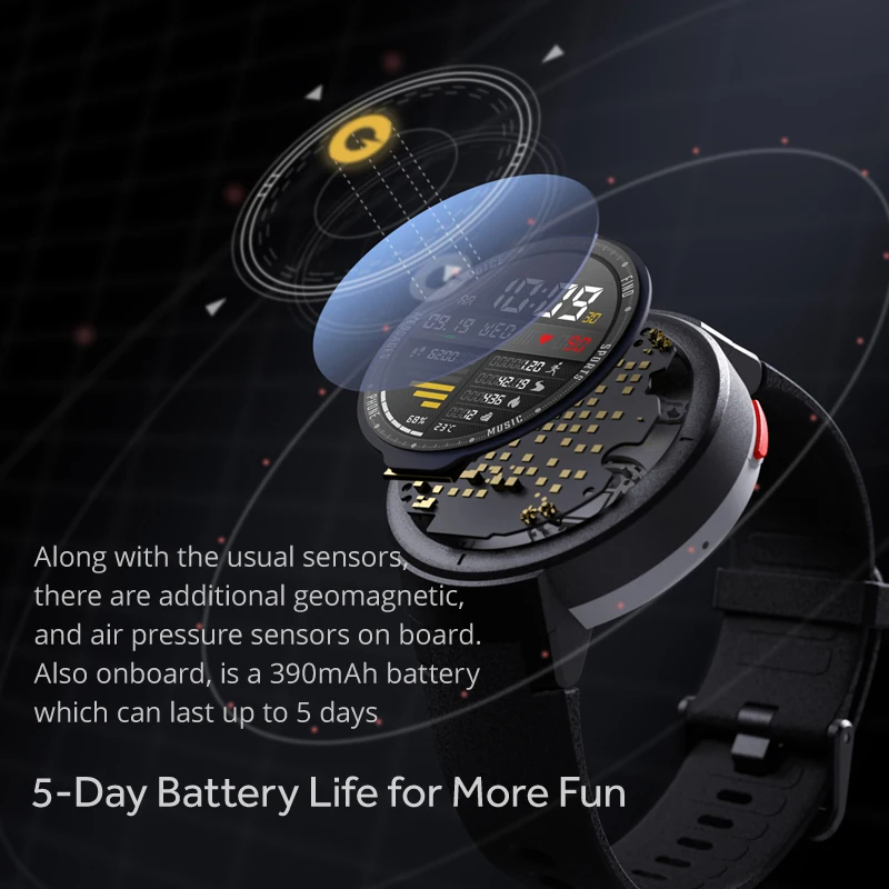 Amazfit Verge английская версия Smartwatch 1 3-дюймовый AMOLED экран циферблат и ответ на вызовы