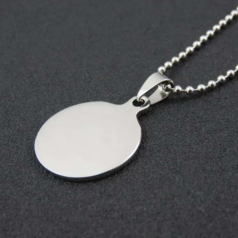 Круглые бирки из нержавеющей стали 316L модная круглая подвеска на ожерелье